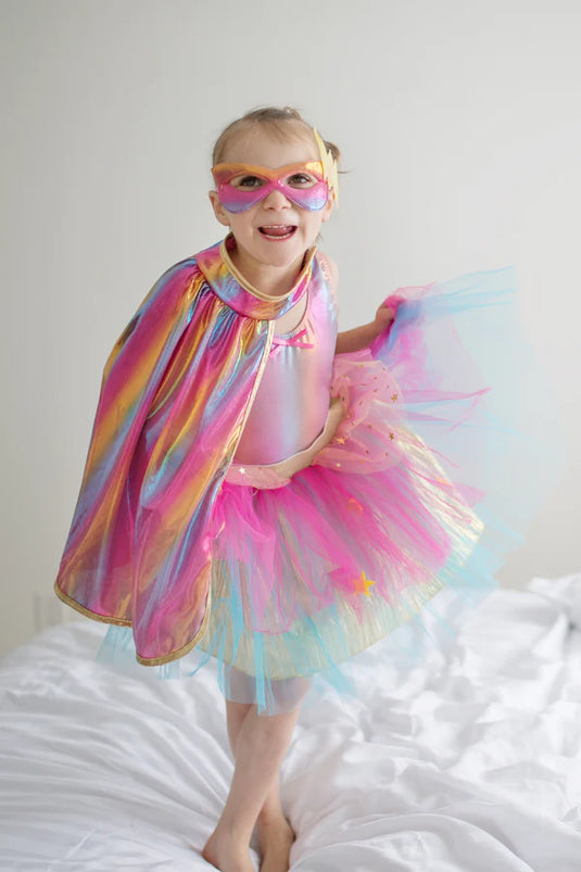 Super-duper Tutu/Cape/Mask, Pink & Gold