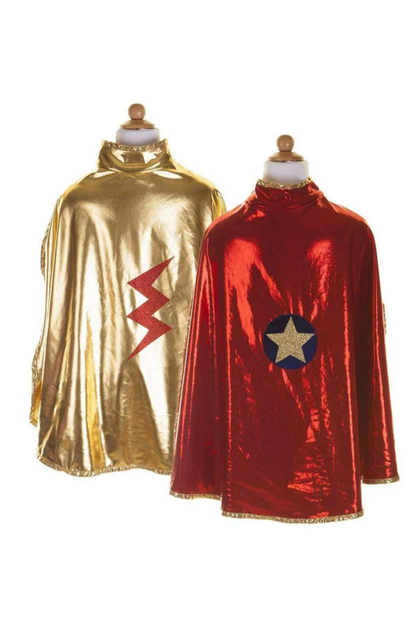 Load image into Gallery viewer, Gold and Red Reversible Wonder Cape
