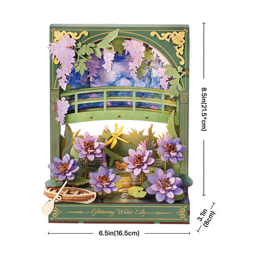 Rowood Glittering Water Lily Wall Art 3D Wooden Puzzle