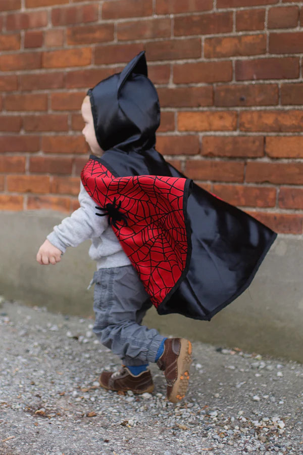 Load image into Gallery viewer, Baby Reversible Spider Bat Cape
