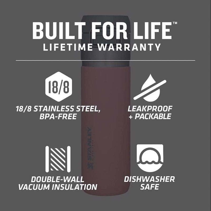 Load image into Gallery viewer, Stanley The Quick Flip 24 Oz BPA Free Double Wall Vacuum Insulation Insulated Bottle - Rose Quartz
