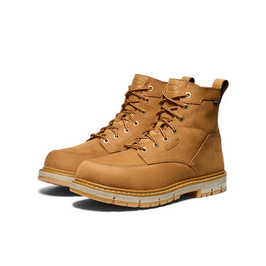 Keen Men's San Jose 6" Waterproof 90° Heel Boot (Soft Toe) Bistre/Gum 11D