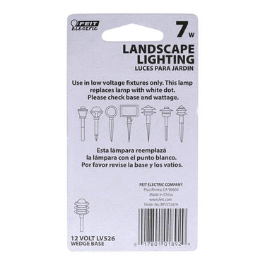 Feit 7 W T5 Landscape and Low Voltage Incandescent Bulb Wedge Soft White 4 pk