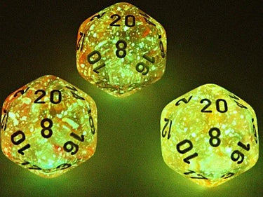 Chessex Nebula Supernova/white Luminary 7-Die Set