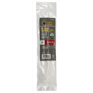 Steel Grip 8 in. L White Cable Tie 20 pk