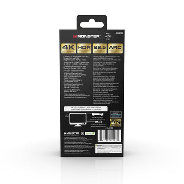 Monster Just Hook It Up 6 ft. L HDMI Cable With Ethernet 4K Ultra HD