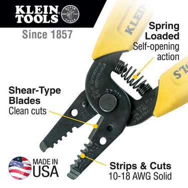 Klein Tools 18 Ga. 6-1/4 in. L Wire Stripper/Cutter