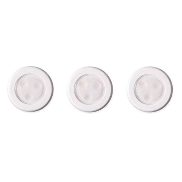 Westek White Battery Powered LED Puck Light 3 pk