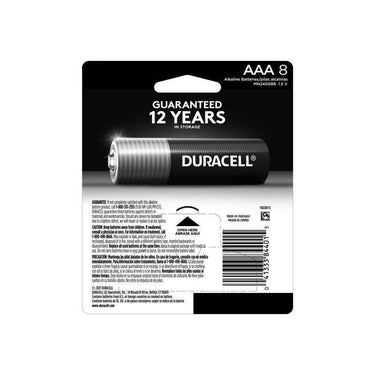 Duracell Coppertop AAA Alkaline Batteries 8 pk Carded