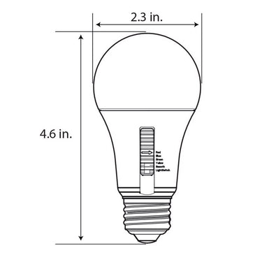 Feit A19 E26 (Medium) Smart-Enabled Party Bulb Color Changing 4.5 Watt Equivalence 1 pk