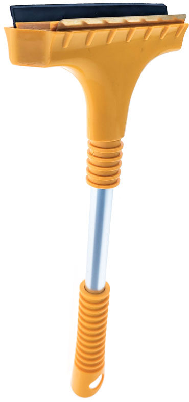 Brass Ice Scraper with Rubber Squeegee 12-3/4