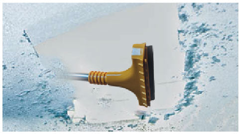 Load image into Gallery viewer, Brass Ice Scraper with Rubber Squeegee 12-3/4&quot; x 5&quot;  (1 Ice Scraper)
