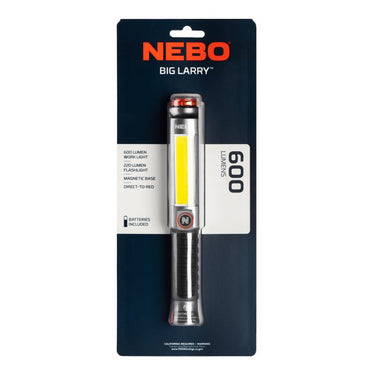 NEBO Big Larry 600 lm Black/Gray LED Work Light Flashlight AA Battery