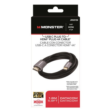Monster Just Hook It Up USB Type C Plug to HDMI Adapter 1 pk