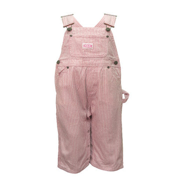 Key Infant Bib Overall (Pink White Stripe) Size 24M