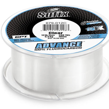 Sufix Advance 12# 200yd Fluorocarbon Filler Spool
