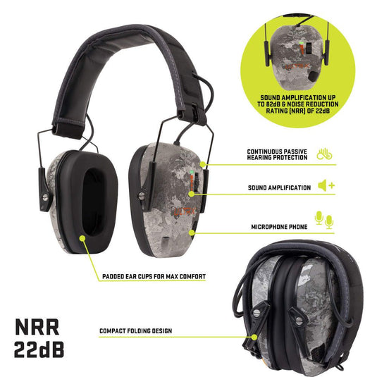 Allen ULTRX Bionic Electronic Earmuff - Veil Tac Gray Camo