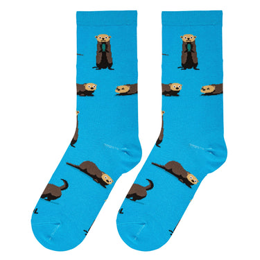 Odd Sox Sea Otters Women's Crew Socks Size M