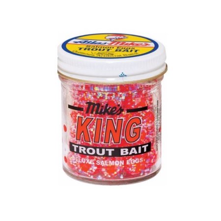 MIKE'S Atlas-King Salmon Eggs Trout Bait Red Glitter 1.6 Oz.