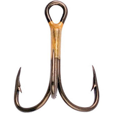 Eagle Claw Lazer Sharp 2X Curve Point, Regular Shank, Treble Hook 5 Pack (Bronze) Size 1/0