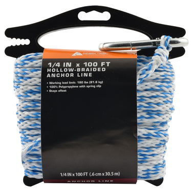 Ozark Trail Hollow-Braided Anchor Line 1/4"x100;