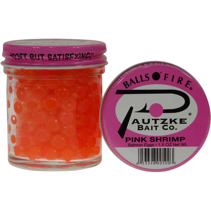 Pautzke Balls O’ Fire Salmon Eggs – Pink Shrimp 1 Oz