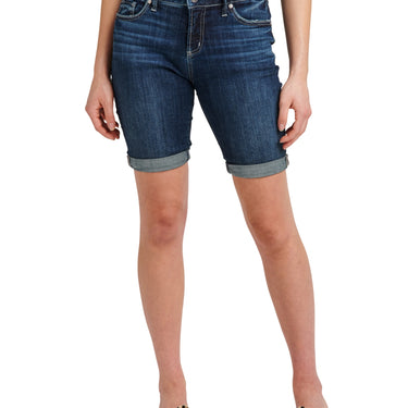 Silver Jeans Co. Suki Mid Rise Bermuda Short (Dark Indigo) Size 25