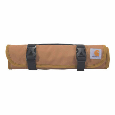 Carhartt Water and Stain Resistant Utility Roll Belt 18 Pockets Tool Organizer (Carhartt Brown)