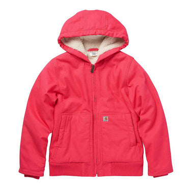 Carhartt Girl's Canvas Insulated Hooded Active Jacket (Pink) Sizes M-XL