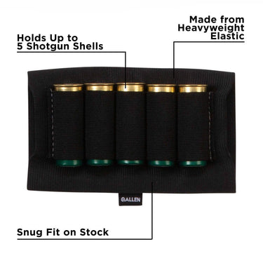 Allen Shotgun Shell Buttstock Holder - Black