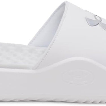 Under Armour Women's Ignite Pro 8 Fixed Band Slides (White/White/Iridescent) Size 7
