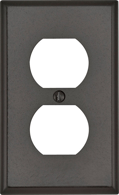 Leviton Brown 1 gang Thermoset Plastic Duplex Wall Plate 1 pk