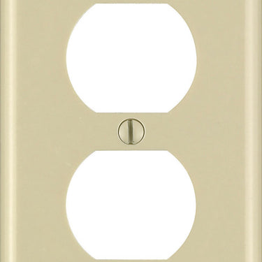 Leviton Ivory 1 gang Thermoset Plastic Duplex Wall Plate 1 pk Ivory