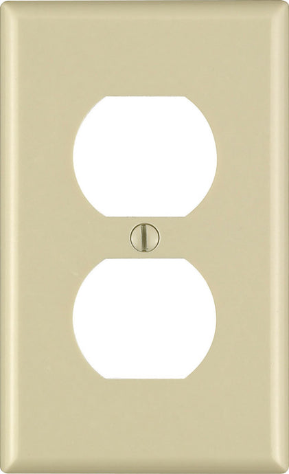 Leviton Ivory 1 gang Thermoset Plastic Duplex Wall Plate 1 pk Ivory