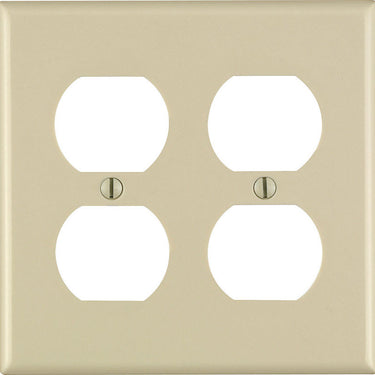 Leviton Ivory 2 gang Thermoset Plastic Duplex Wall Plate 1 pk Ivory