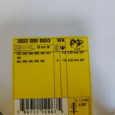 STIHL 36" Rollomatic ES Chainsaw Guide Bar - 3/8" Pitch (.050"Gauge) 3003 000 8853