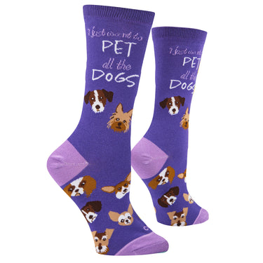 Odd Sox Pet All The Dogs Women's Crew Socks Size M