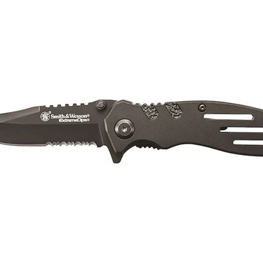 Smith & Wesson Pocket Knife 3.1" Partially Serrated Clip Point