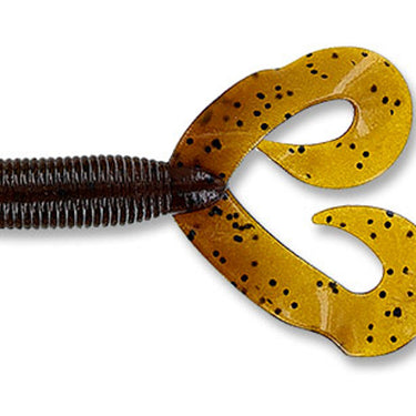 Yamamoto Double Tail Grub 5" Dark Pumpkin with Large Black