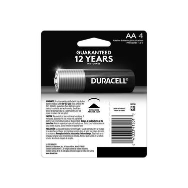 Duracell Coppertop AA Alkaline Batteries 4 pk Carded