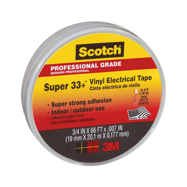 Scotch Super 33+ 3/4 in. W X 66 ft. L Black Vinyl Electrical Tape