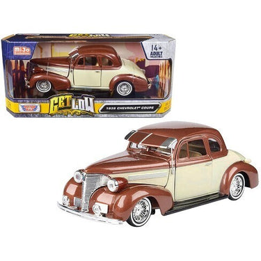 Get Low - Chevrolet® Coupe Lowrider (1939, 1/24 scale diecast model car, Brown/Beige)