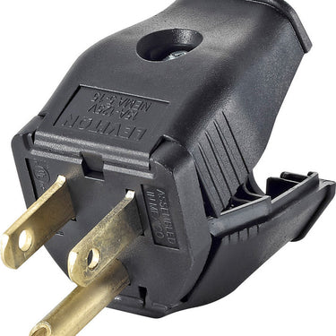 Leviton Commercial and Residential Thermoplastic Ground/Straight Blade Plug 5-15P
