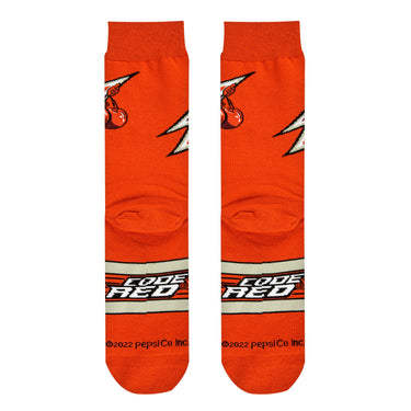 Odd Sox Mountain Dew Code Red Men's Crew Socks Size L