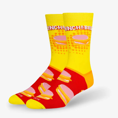 Odd Sox Lunchables Yellow Men's Crew Socks Size L