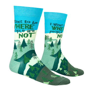 Odd Sox Where People Are Not Men's Crew Socks Size L