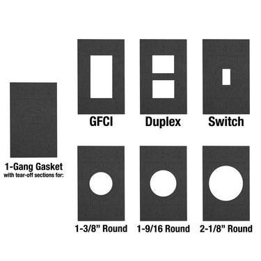 Sigma Engineered Solutions Rectangle Cross Linked Polyethylene Foam 1 gang Replacement Gasket