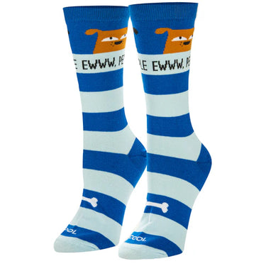 Odd Sox Eww People Dogs Women's Crew Socks Size M