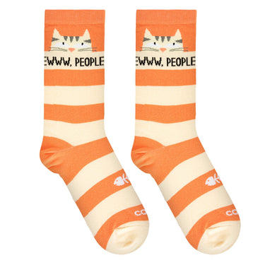 Odd Sox Eww People Cats Women's Crew Socks Size M