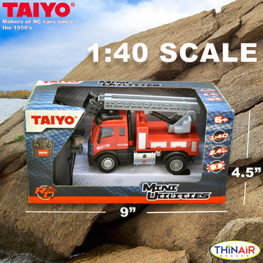 Taiyo RC Fire Truck - 2.4GHz Transmission Frequency, Full Function, Great Performance at Great Price, Great Starter R/C item for Younger Child, Ages 6+, Red